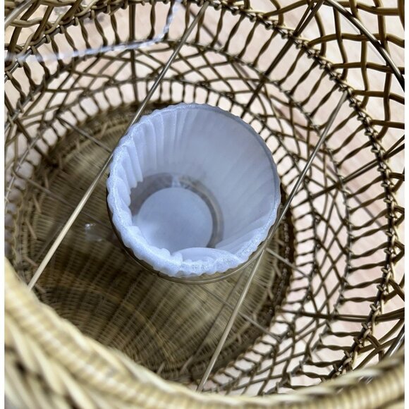 NEW Serena & Lily Summerland Outdoor Medium Lantern-Light Dune Brown - Picture 3 of 4